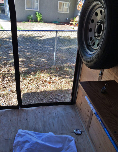 Wood paneled toy hauler RV